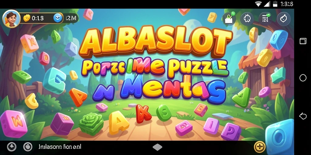 Tangkapan layar gameplay dari ALBASLOT yang menampilkan tingkat kesulitan puzzle.