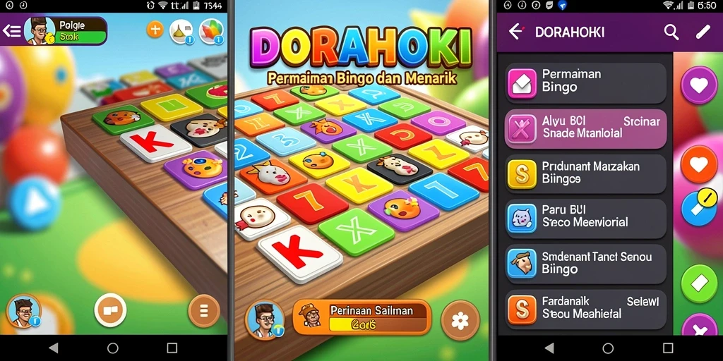 Tampilan gameplay utama DORAHOKI dengan suasana seru Bingo.