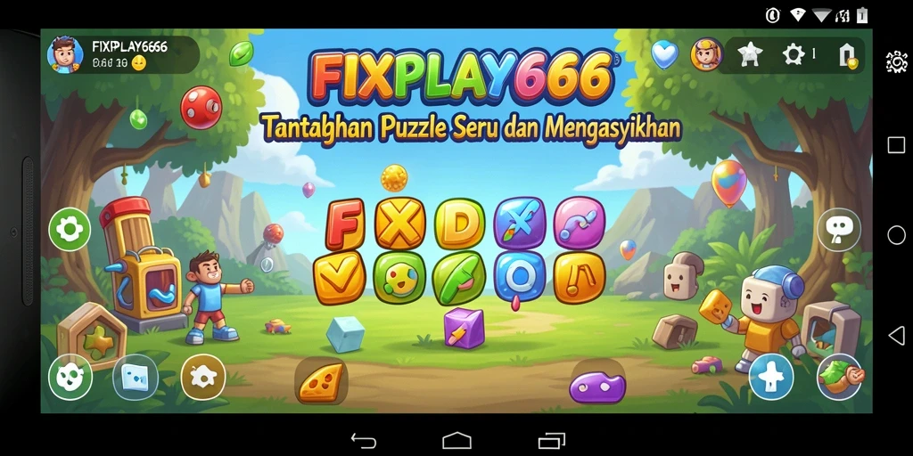 Tampilan gameplay FIXPLAY666 dengan beragam puzzle menantang.
