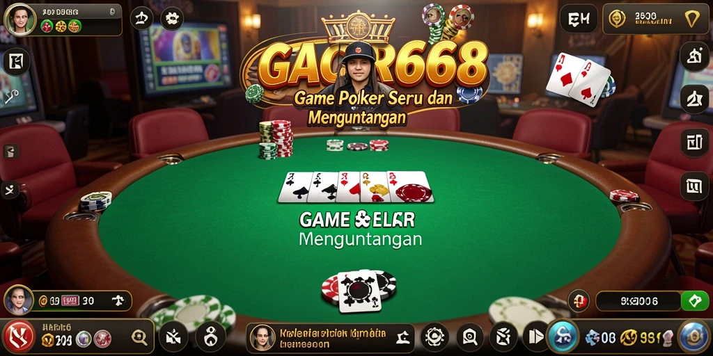Screenshot GACOR668 menunjukkan momen seru dalam permainan Poker.