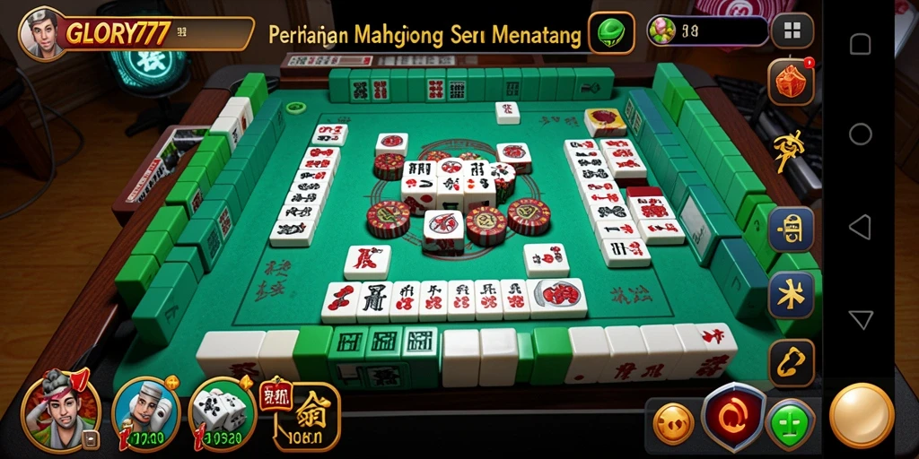 Screenshot menunjukkan gameplay yang mendebarkan dan grafik Mahjong yang menawan.