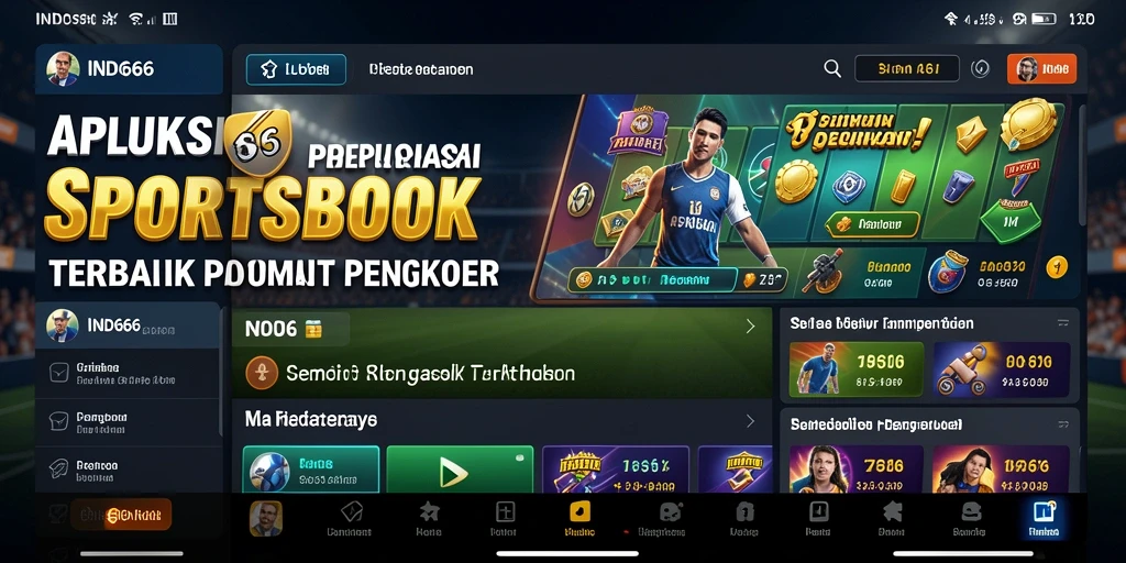 Tampilan gameplay aplikasi IND666 dengan taruhan olahraga yang menarik.