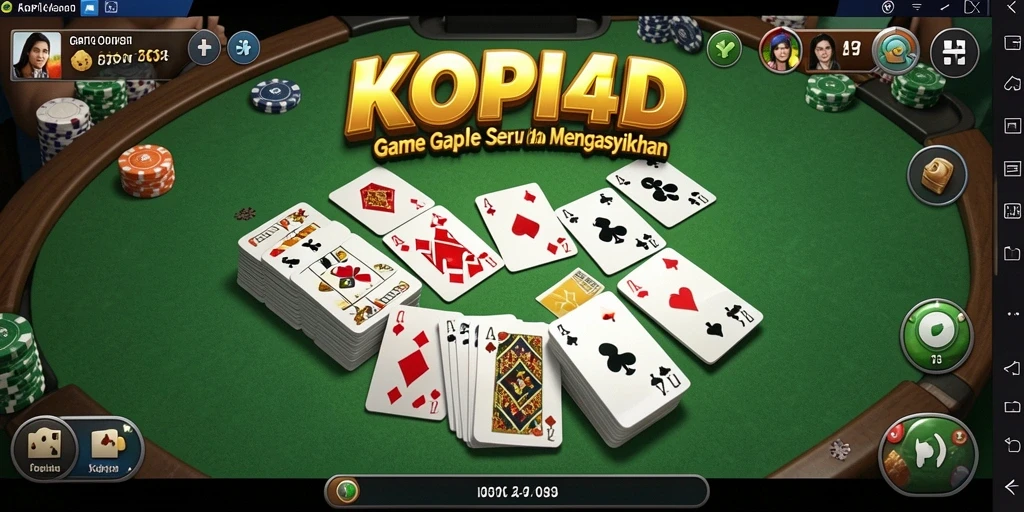 Screenshot main game Gaple KOPI4D dengan tampilan menarik.