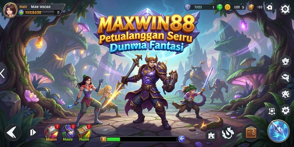 Screenshot game MAXWIN88 menampilkan dunia petualangan yang indah dan interaktif.