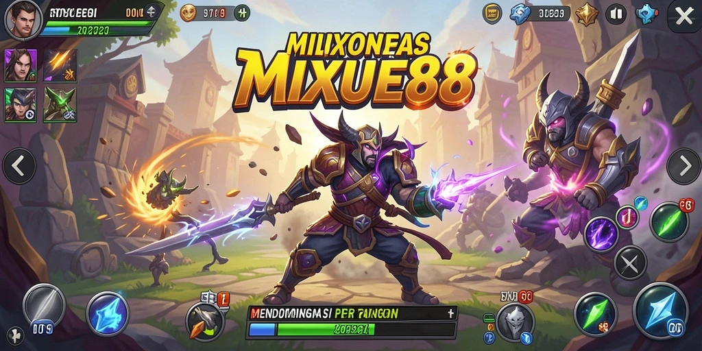 Screenshot gameplay <strong>MIXUE88</strong> dengan aksi strategi yang mendebarkan.