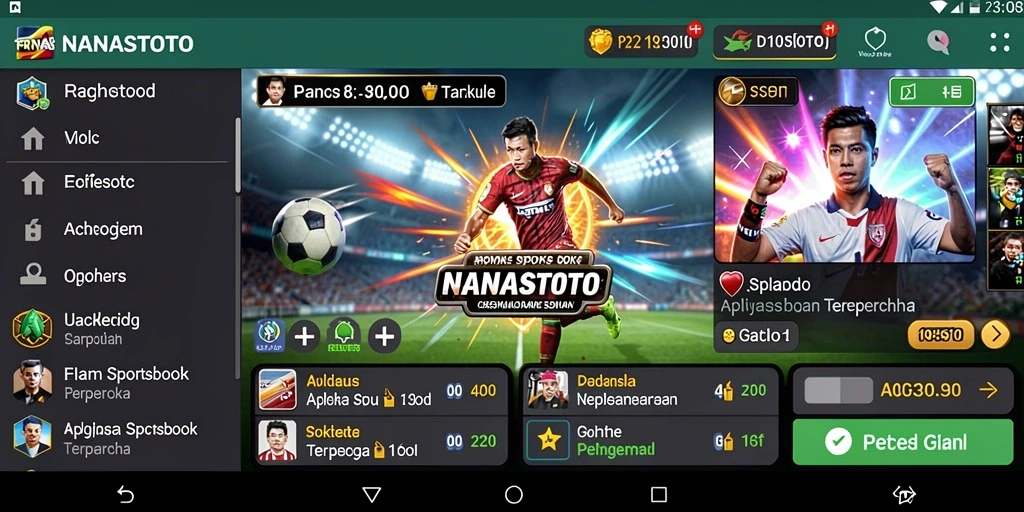 Screenshot gameplay NANASTOTO yang menampilkan antarmuka taruhan yang menarik.