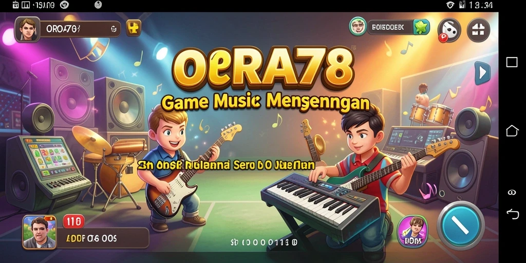 Tampilan gameplay menarik dari ORA78 yang penuh musik.