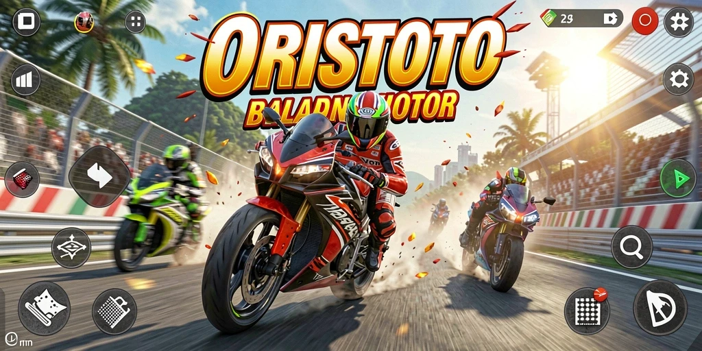 Gameplay seru balapan motor di ORISTOTO.