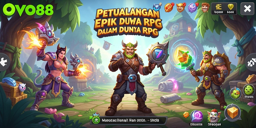 Tangkapan layar OVO88 menampilkan aksi mendebarkan dalam petualangan RPG.