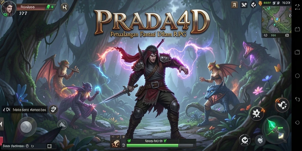 Tampilan gameplay seru PRADA4D dengan berbagai aksi pertempuran.
