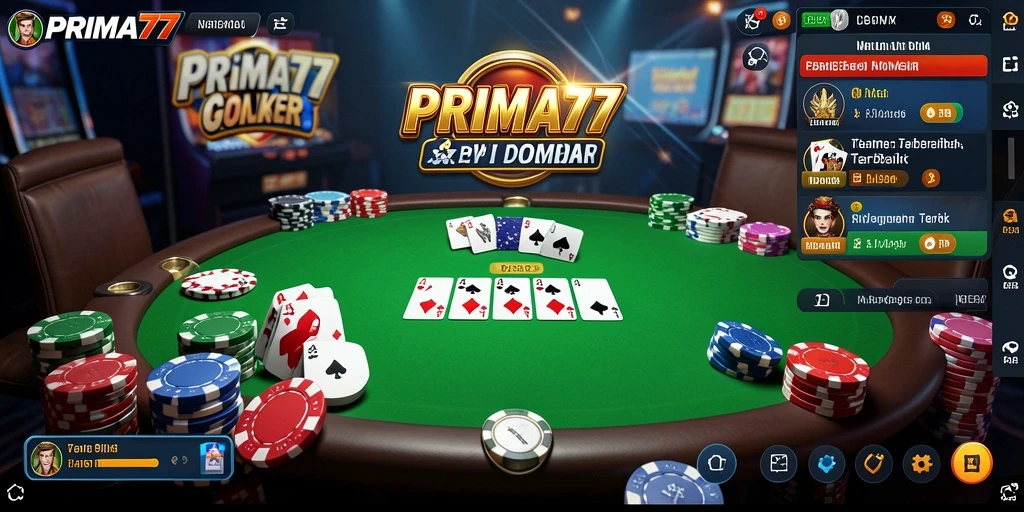 Screenshot gameplay PRIMA77 menunjukkan keseruan permainan poker.