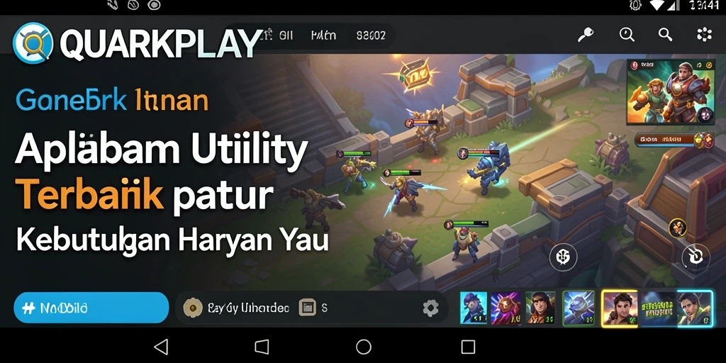 Tampilan antarmuka utama QUARKPLAY dengan fitur-fitur Utility yang bermanfaat.