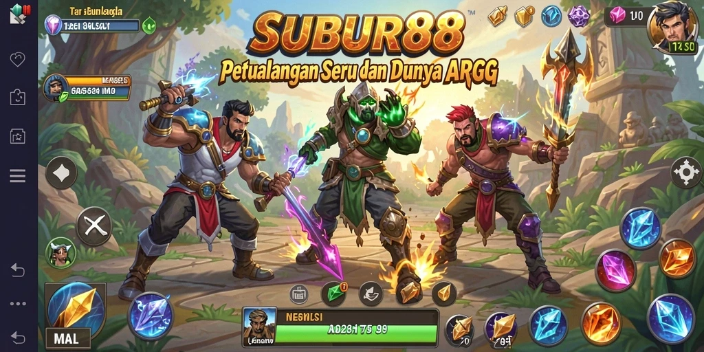 Tangkapan layar menampilkan aksi laga seru di SUBUR88.