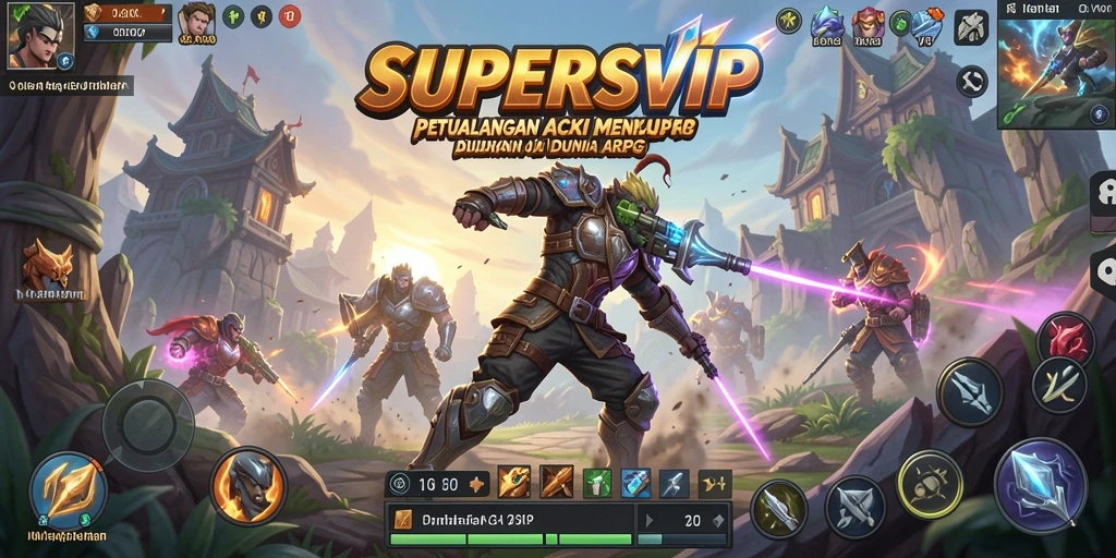 Tampilan gameplay EPIC dalam SUPERSVIP dengan pertempuran seru.