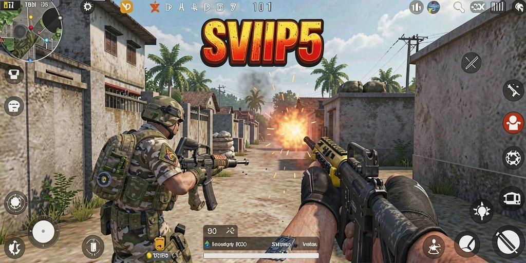 Gameplay seru SVIP5 dengan aksi tembak menembak yang menarik.
